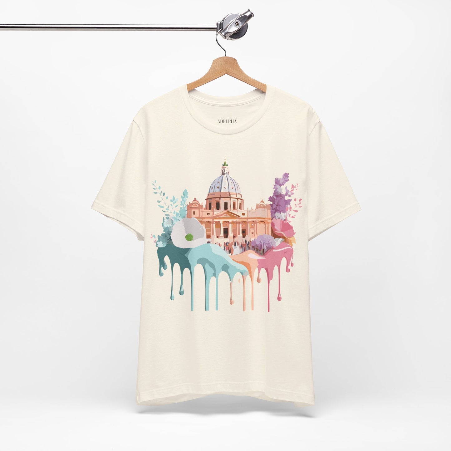 Natural Cotton Tee Shirt - Beautiful Places Collection - Rome Printify
