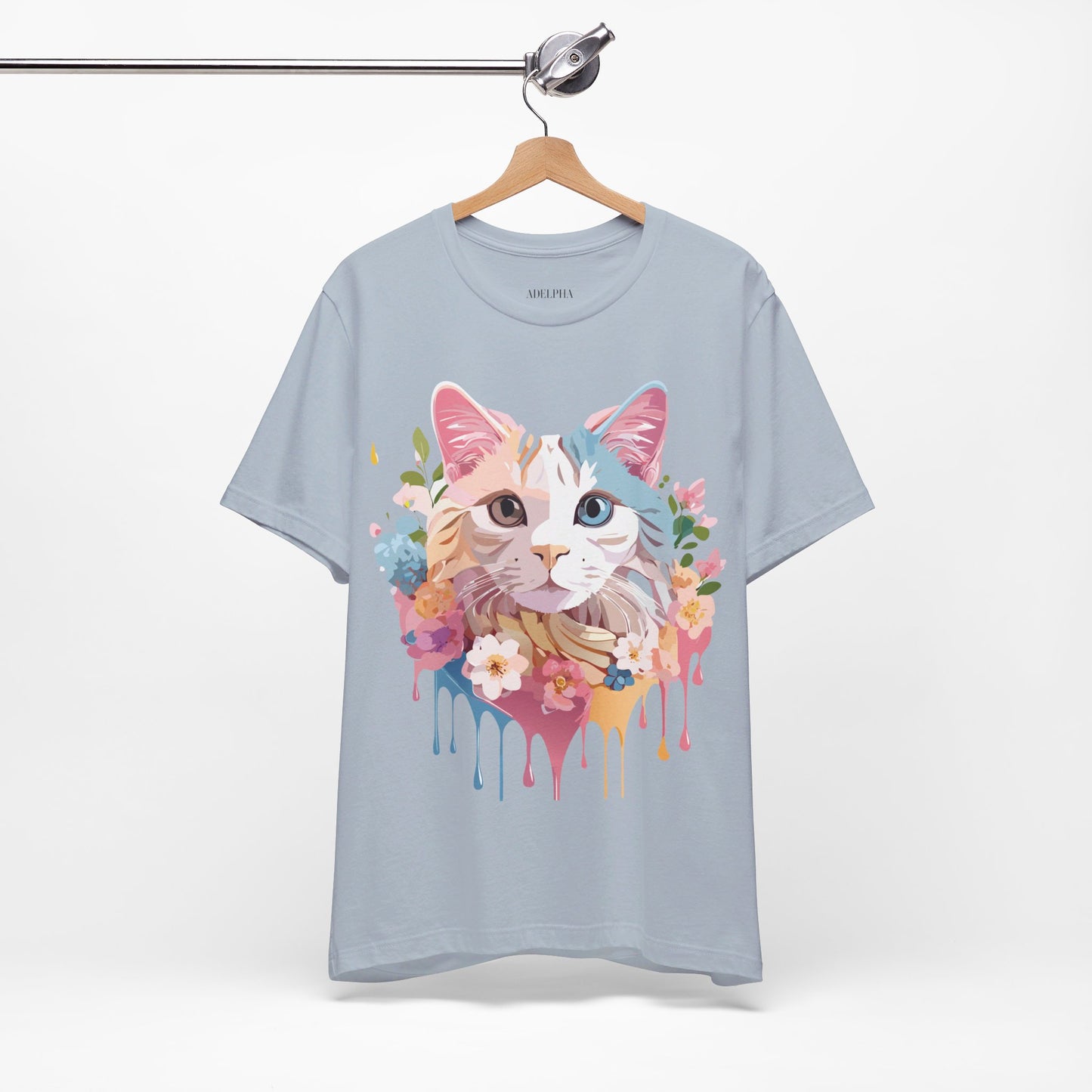 Natural Cotton Tee Shirt with Cat Printify