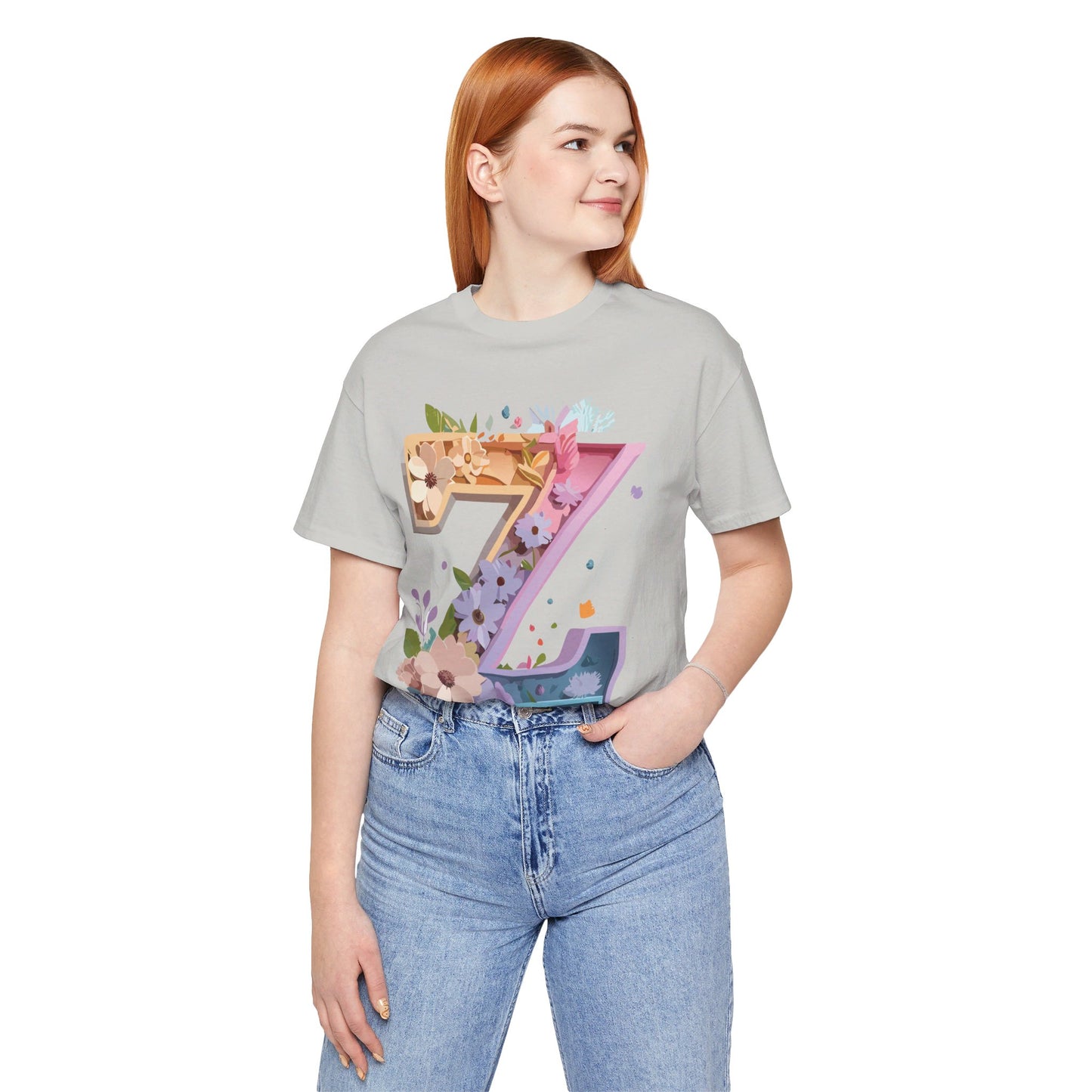 Natural Cotton Tee Shirt - Letters Collection - Z Printify