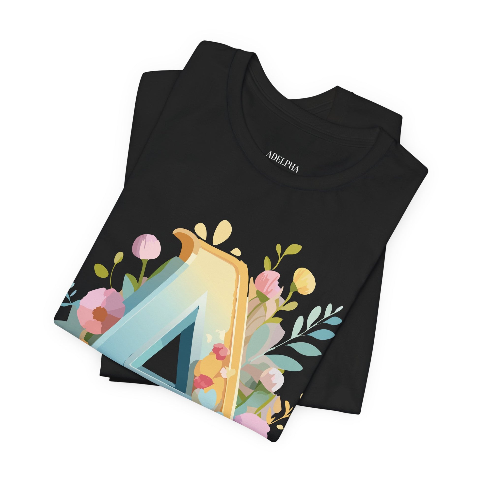 Natural Cotton Tee Shirt - Letters Collection - A Printify