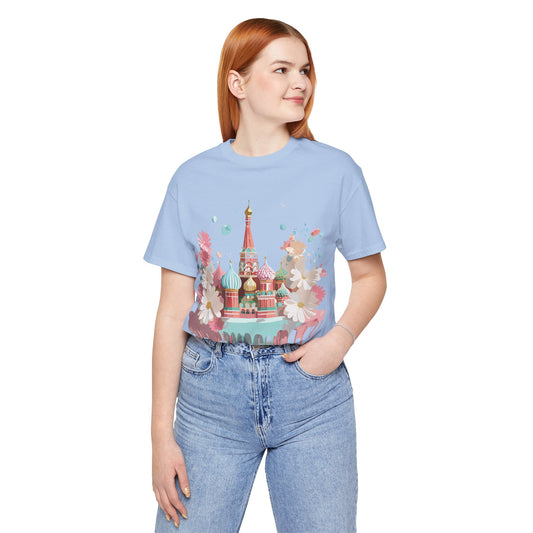 Natural Cotton Tee Shirt - Beautiful Places Collection - Moscow Printify