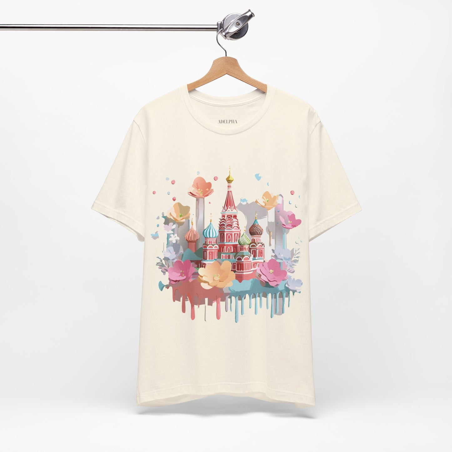 Natural Cotton Tee Shirt - Beautiful Places Collection - Moscow Printify