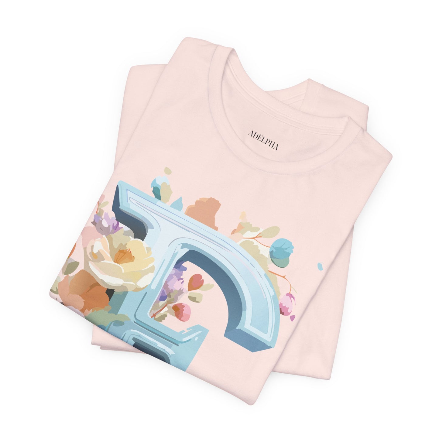 Natural Cotton Tee Shirt - Letters Collection - E Printify