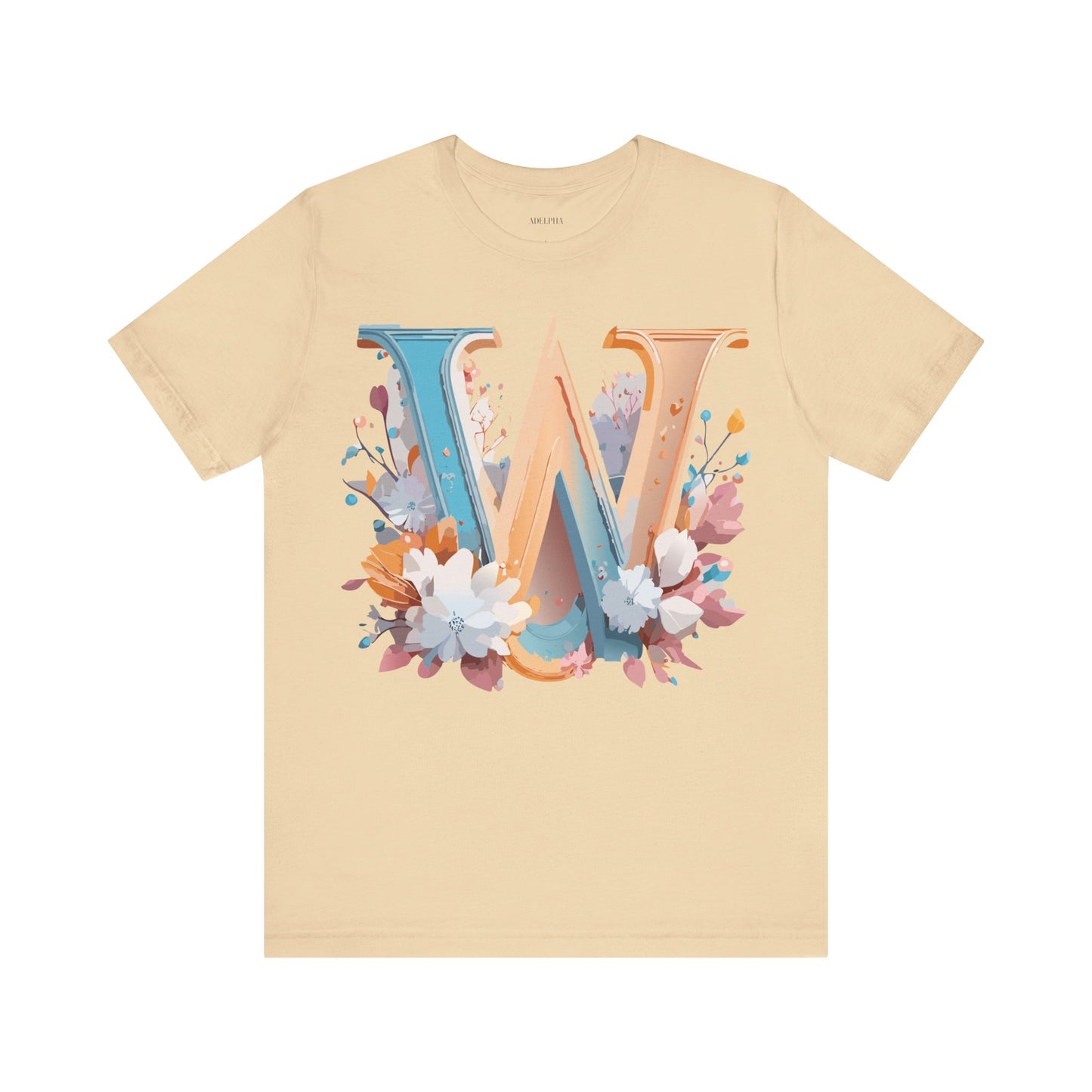 Natural Cotton Tee Shirt - Letters Collection - W Printify