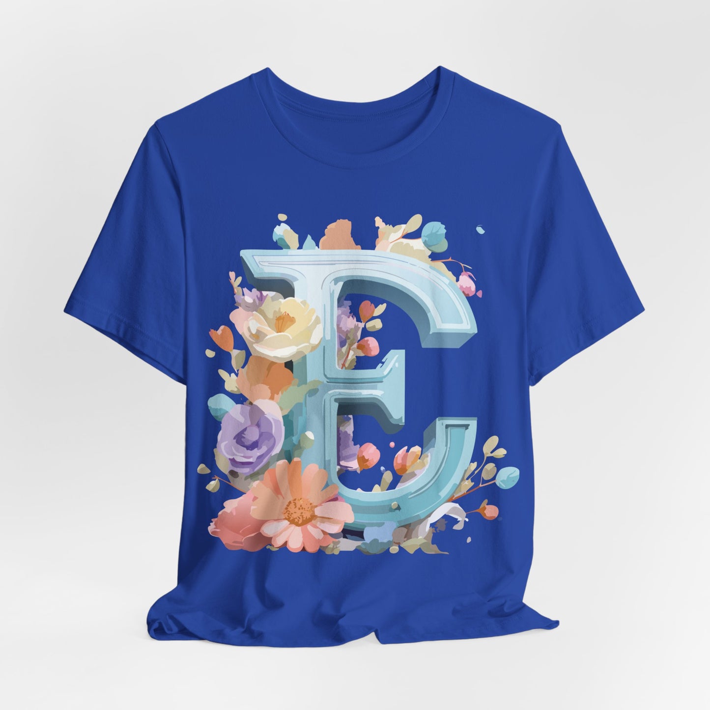 Natural Cotton Tee Shirt - Letters Collection - E Printify