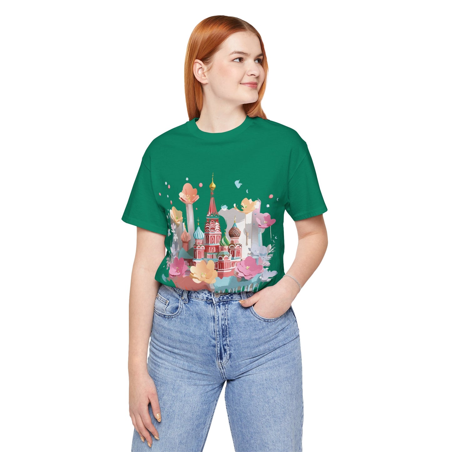 Natural Cotton Tee Shirt - Beautiful Places Collection - Moscow Printify