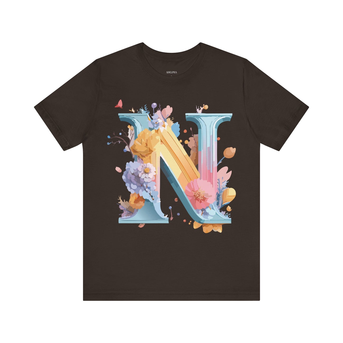 Natural Cotton Tee Shirt - Letters Collection - N Printify