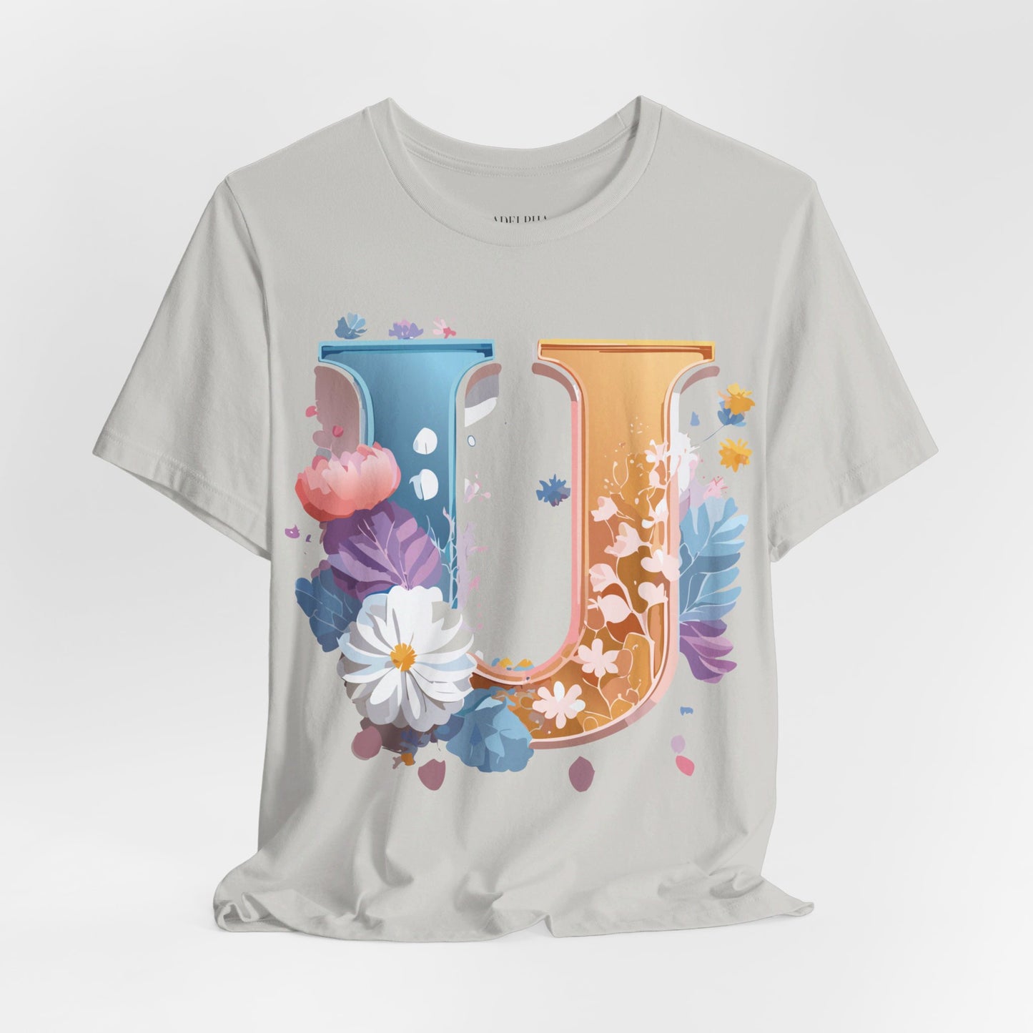 Natural Cotton Tee Shirt - Letters Collection - U Printify