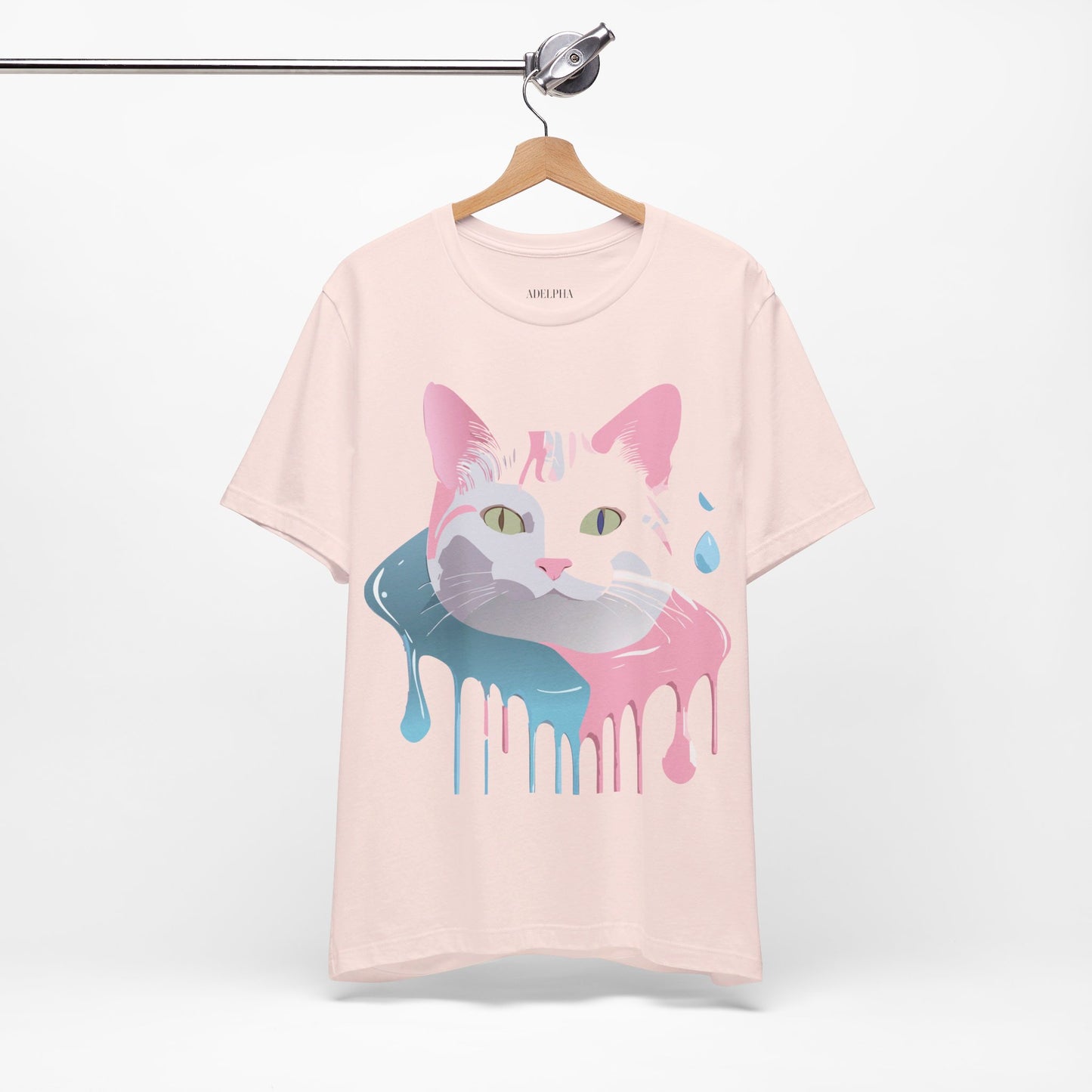 Natural Cotton Tee Shirt with Cat Printify