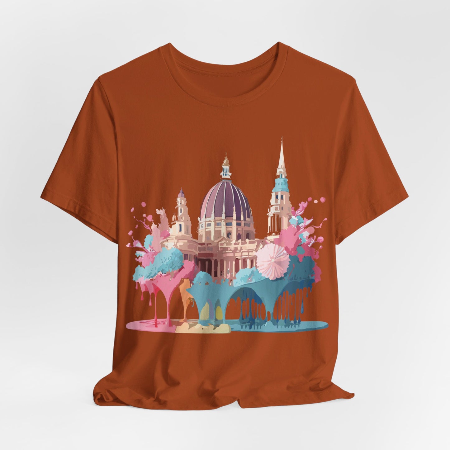 Natural Cotton Tee Shirt - Beautiful Places Collection - Vienna Printify