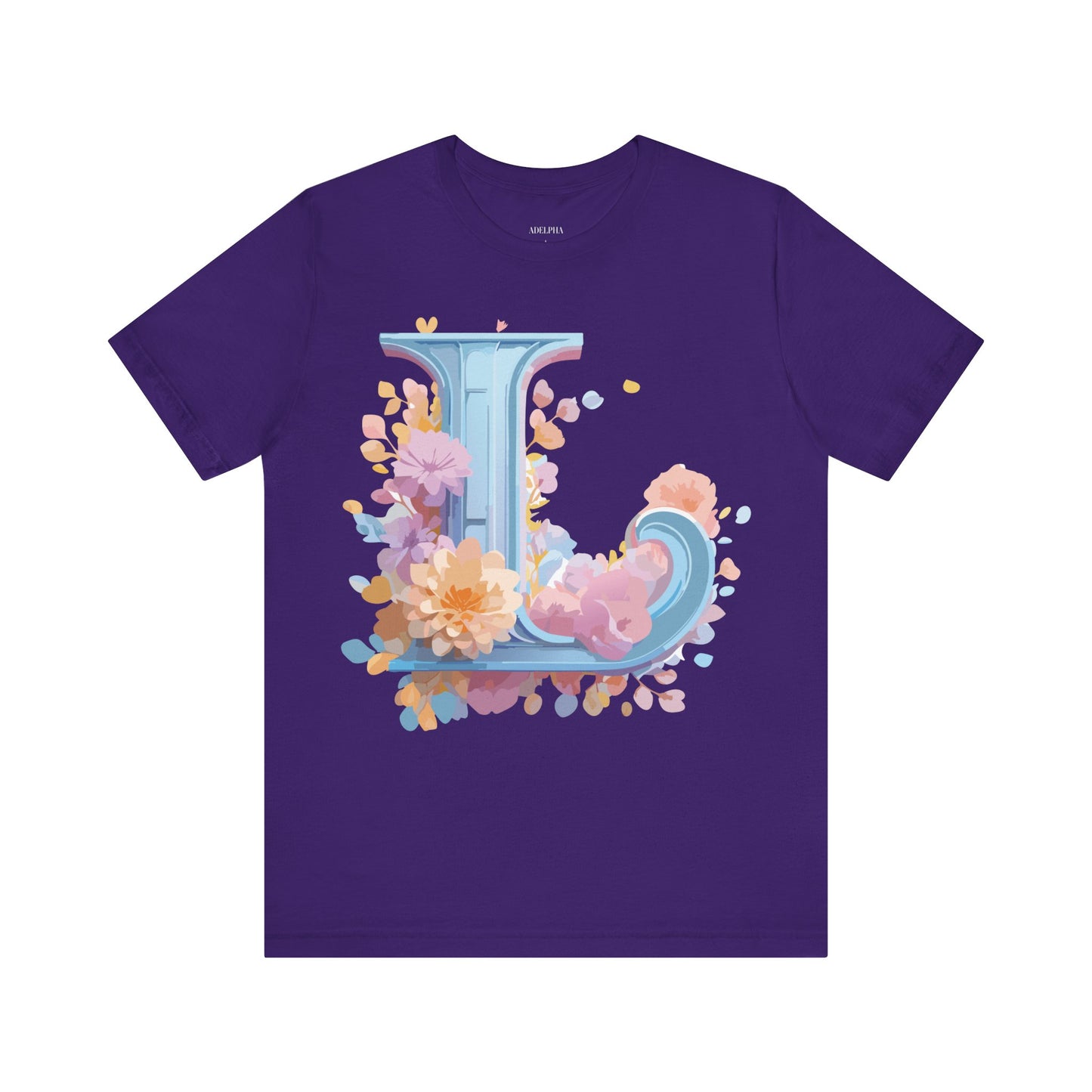 Natural Cotton Tee Shirt - Letters Collection - L Printify