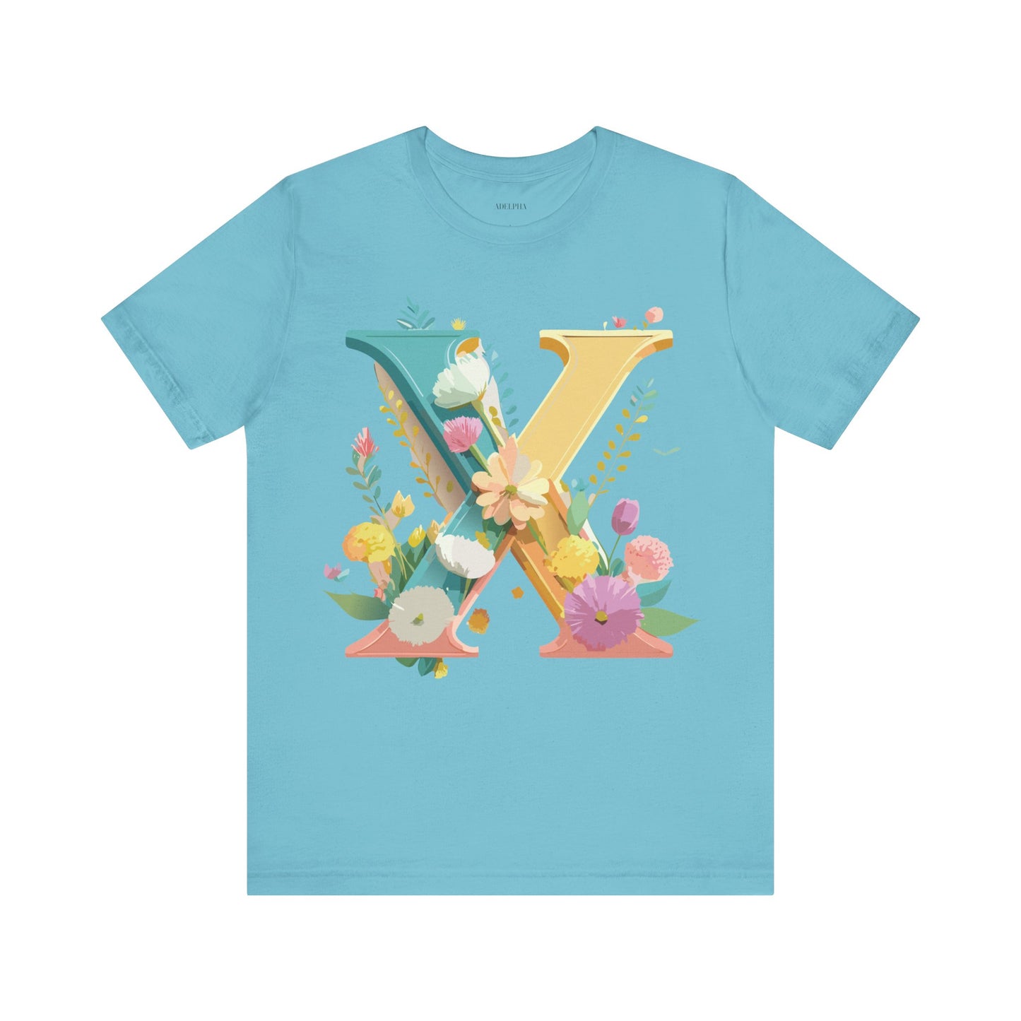 Natural Cotton Tee Shirt - Letters Collection - X Printify