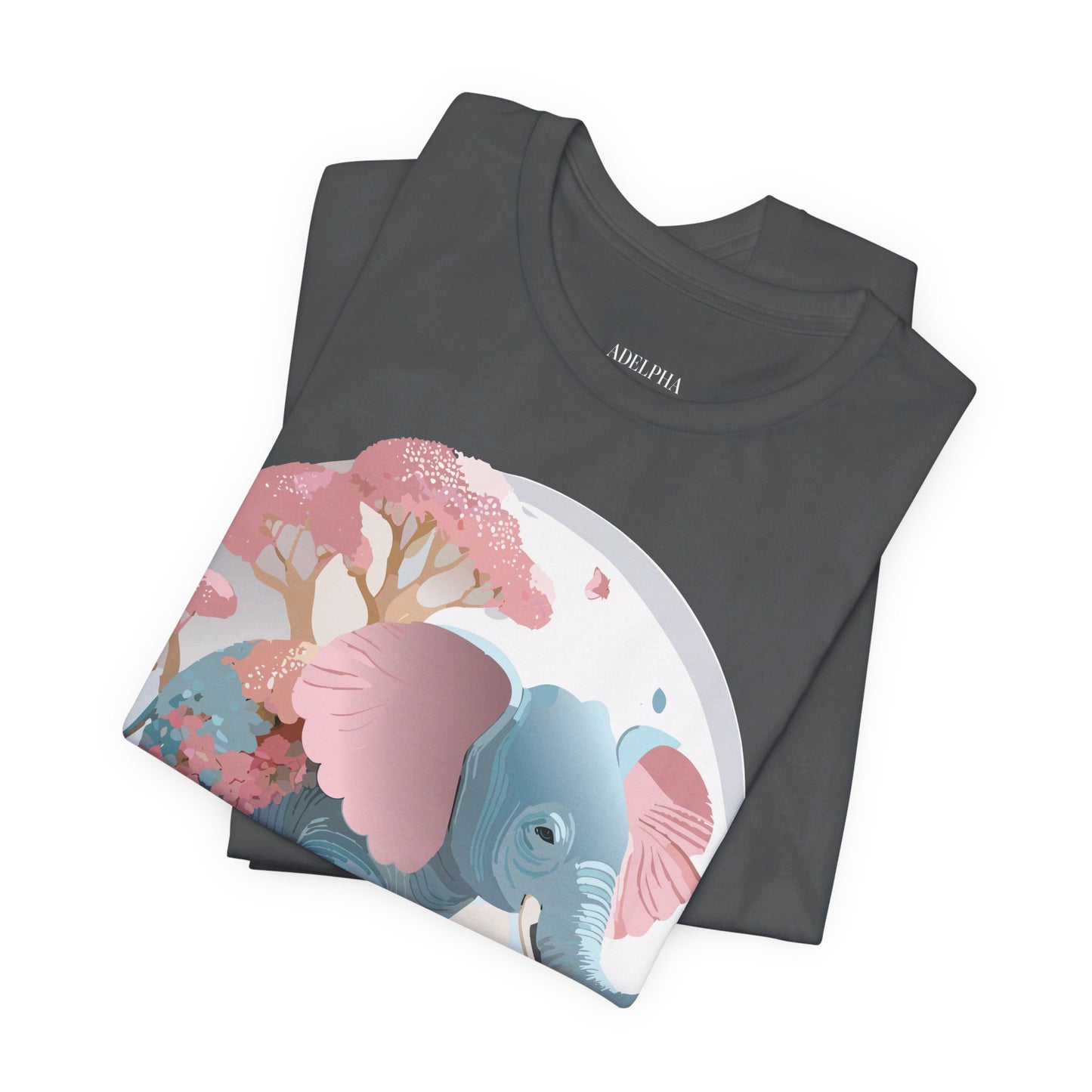 Natural Cotton Tee Shirt with Elephant Printify