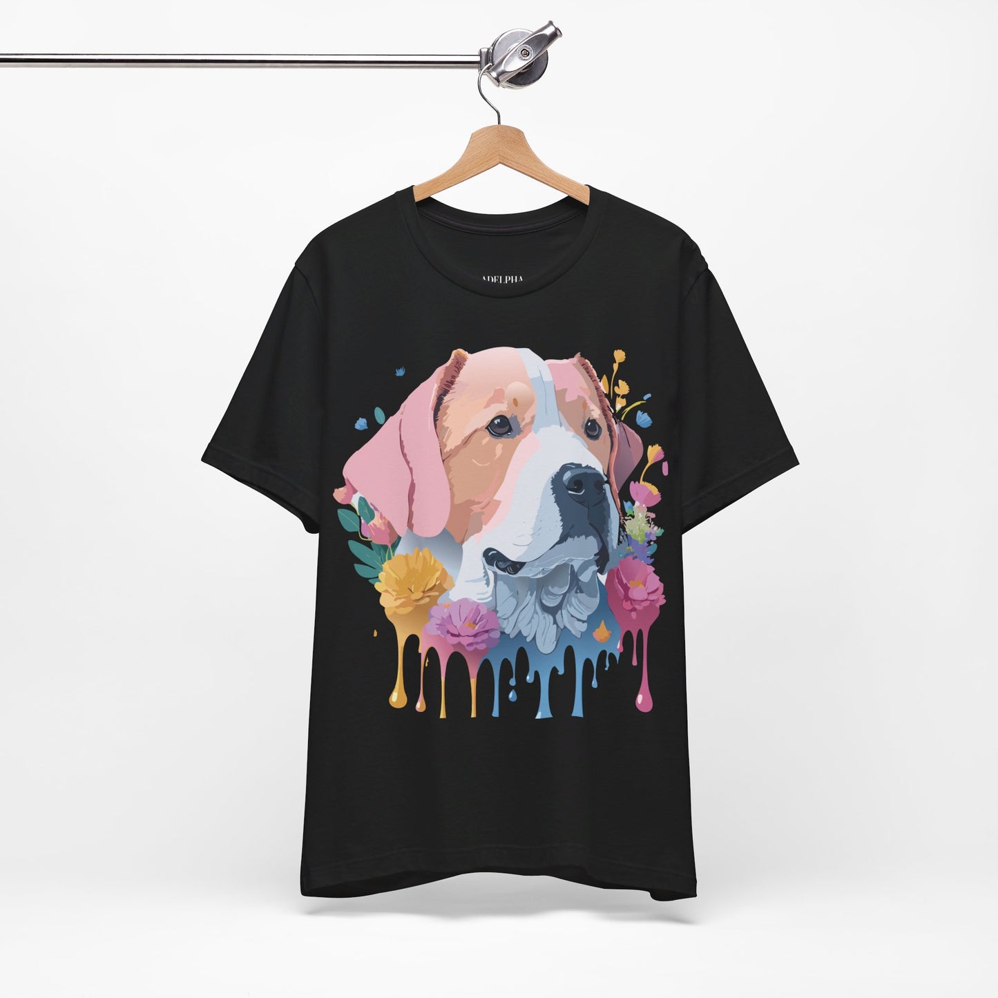 Natural Cotton Tee Shirt with Dog Printify