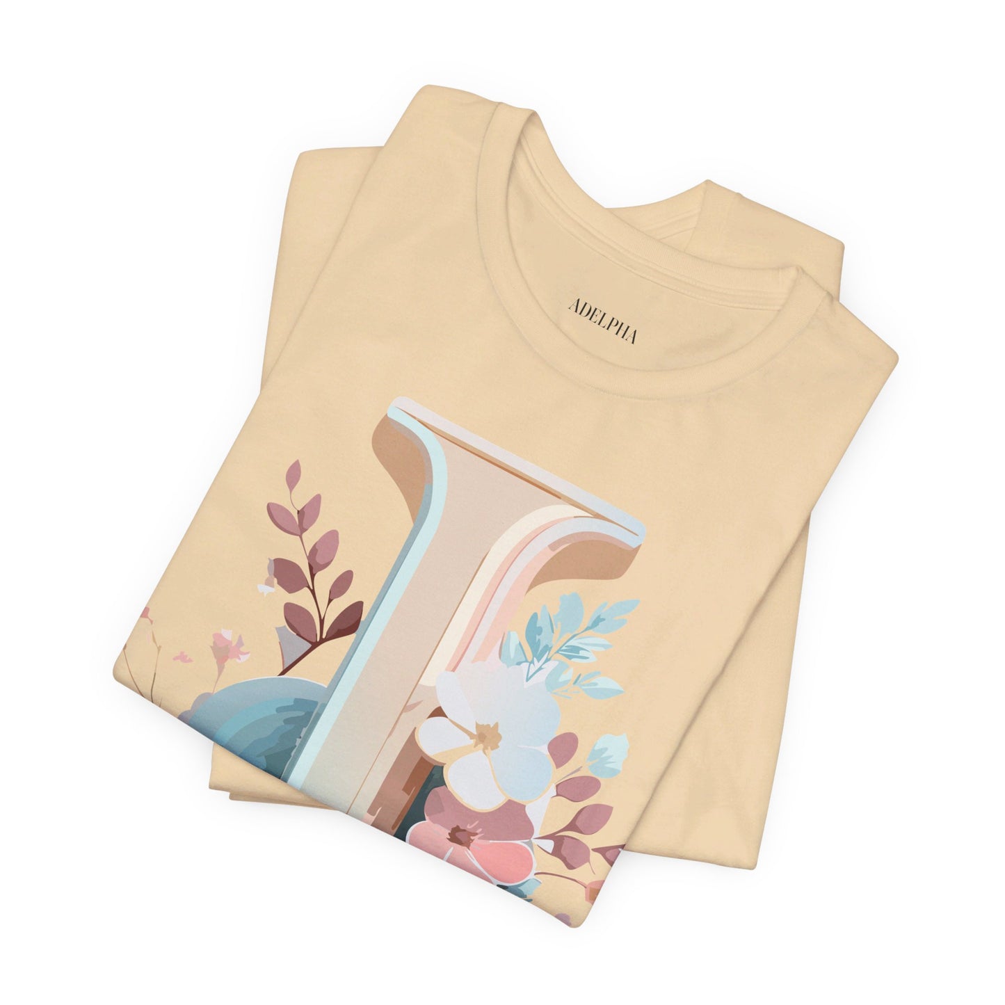 Natural Cotton Tee Shirt - Letters Collection - J Printify
