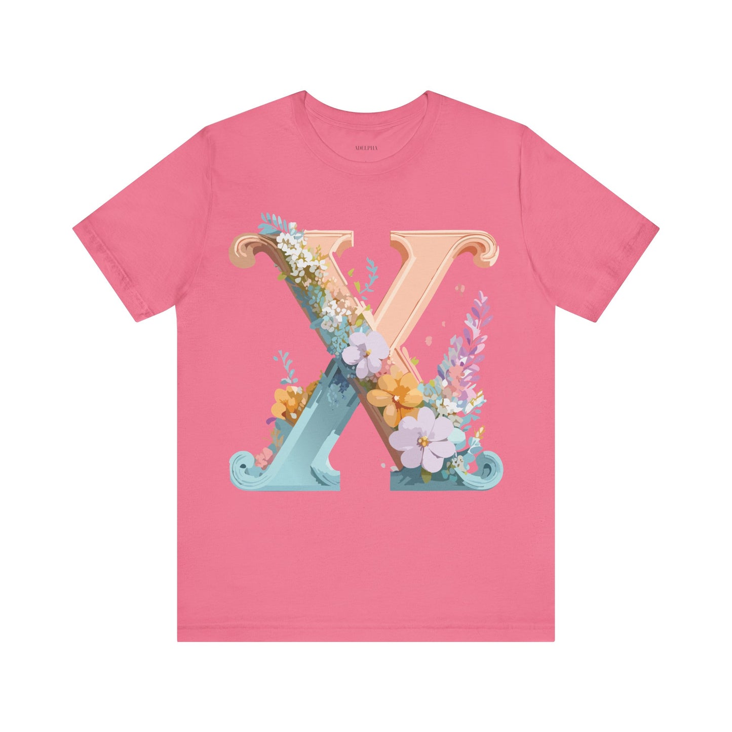 Natural Cotton Tee Shirt - Letters Collection - X Printify
