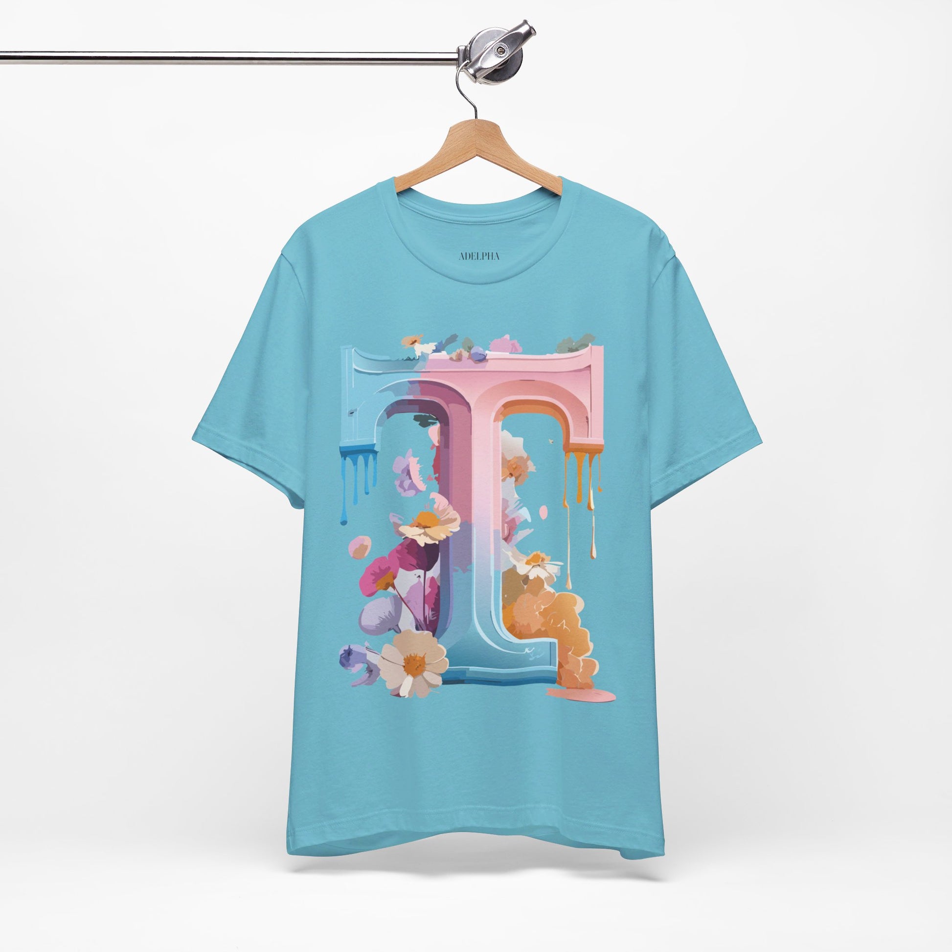 Natural Cotton Tee Shirt - Letters Collection - T Printify