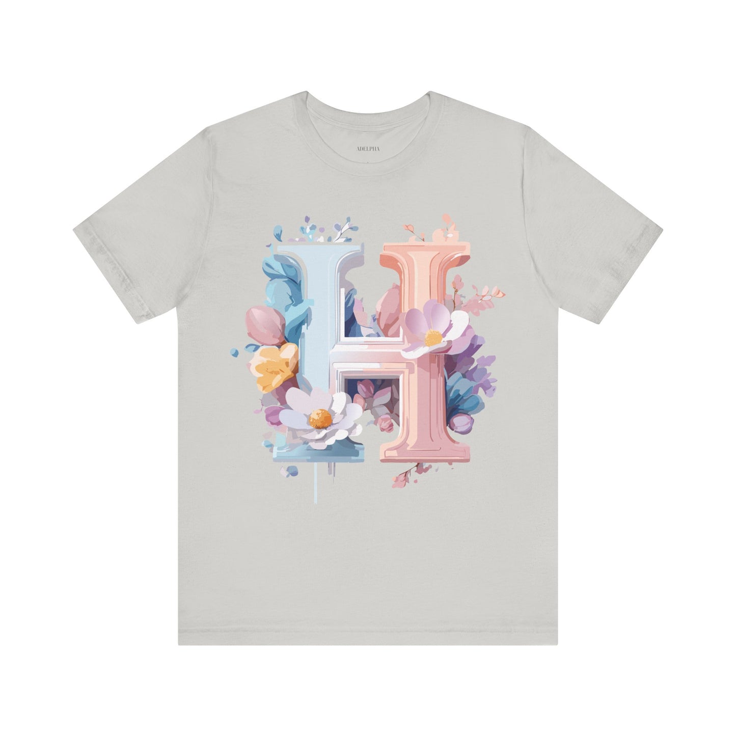 Natural Cotton Tee Shirt - Letters Collection - H Printify