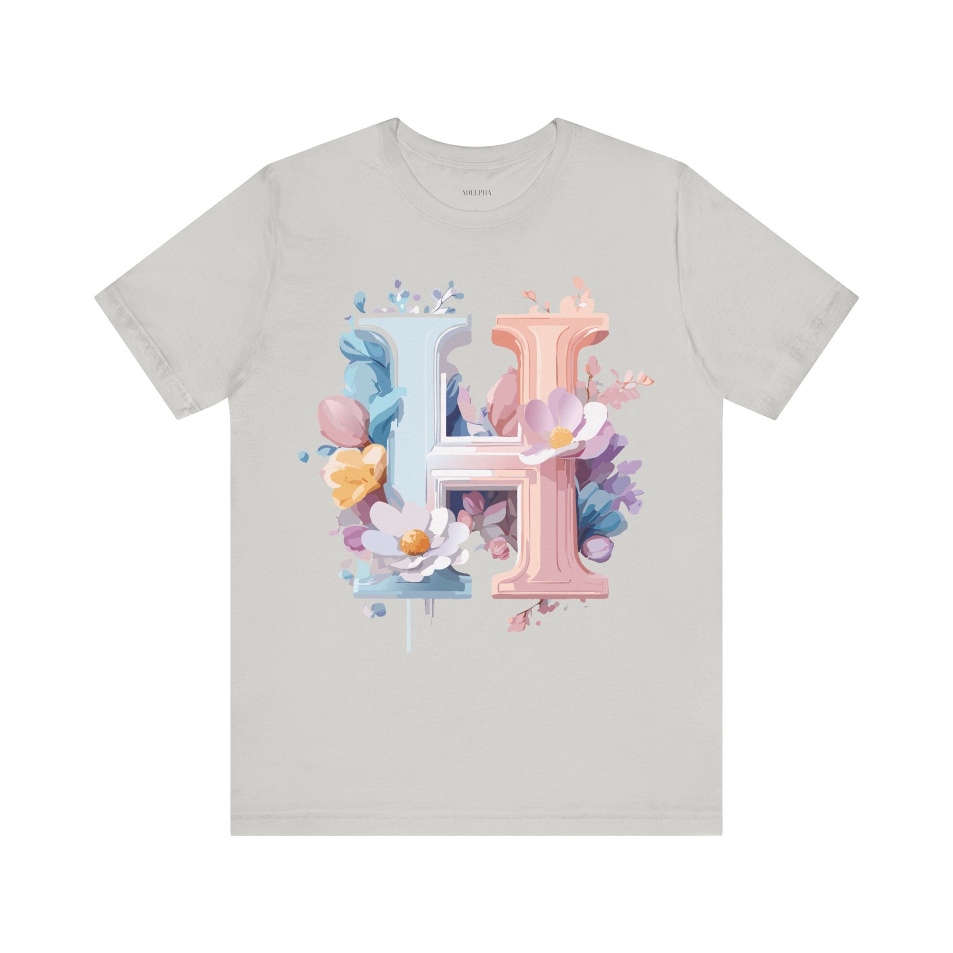 Natural Cotton Tee Shirt - Letters Collection - H Printify