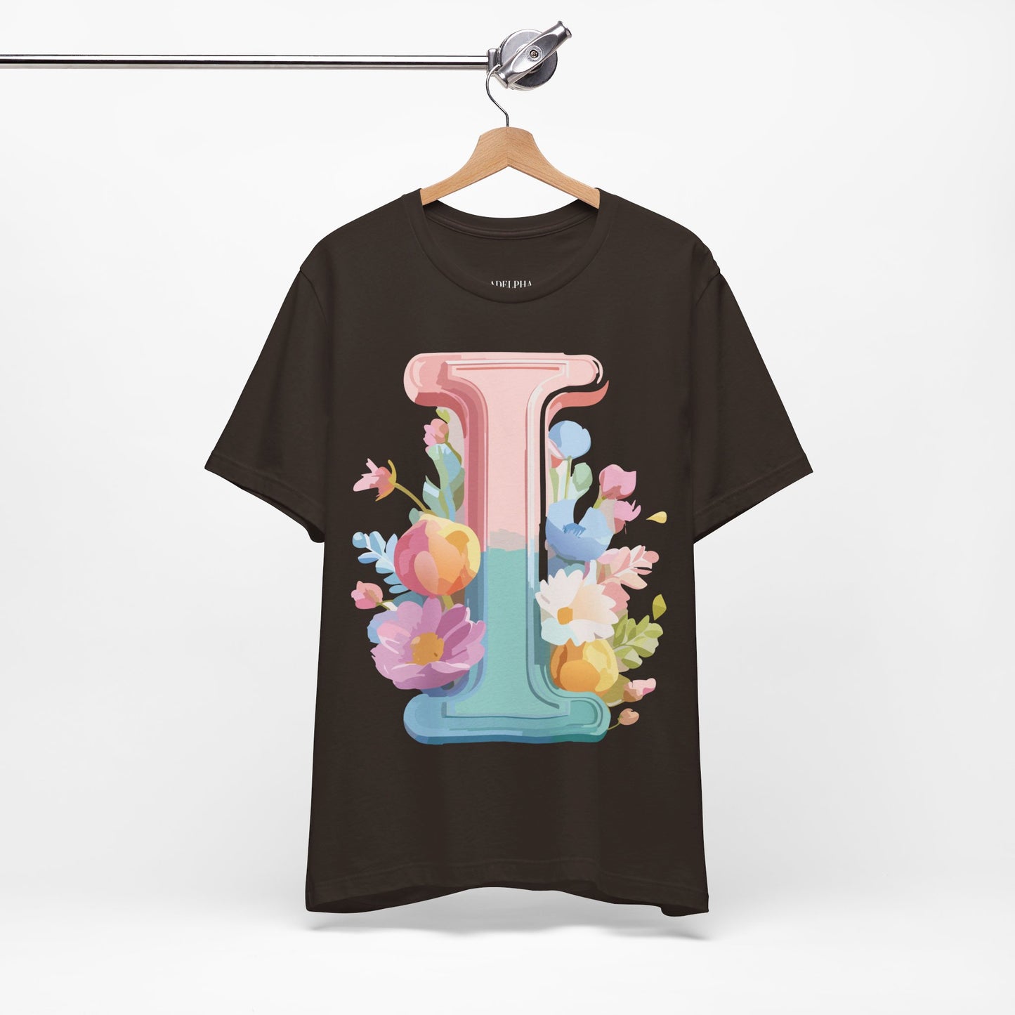 Natural Cotton Tee Shirt - Letters Collection - I Printify