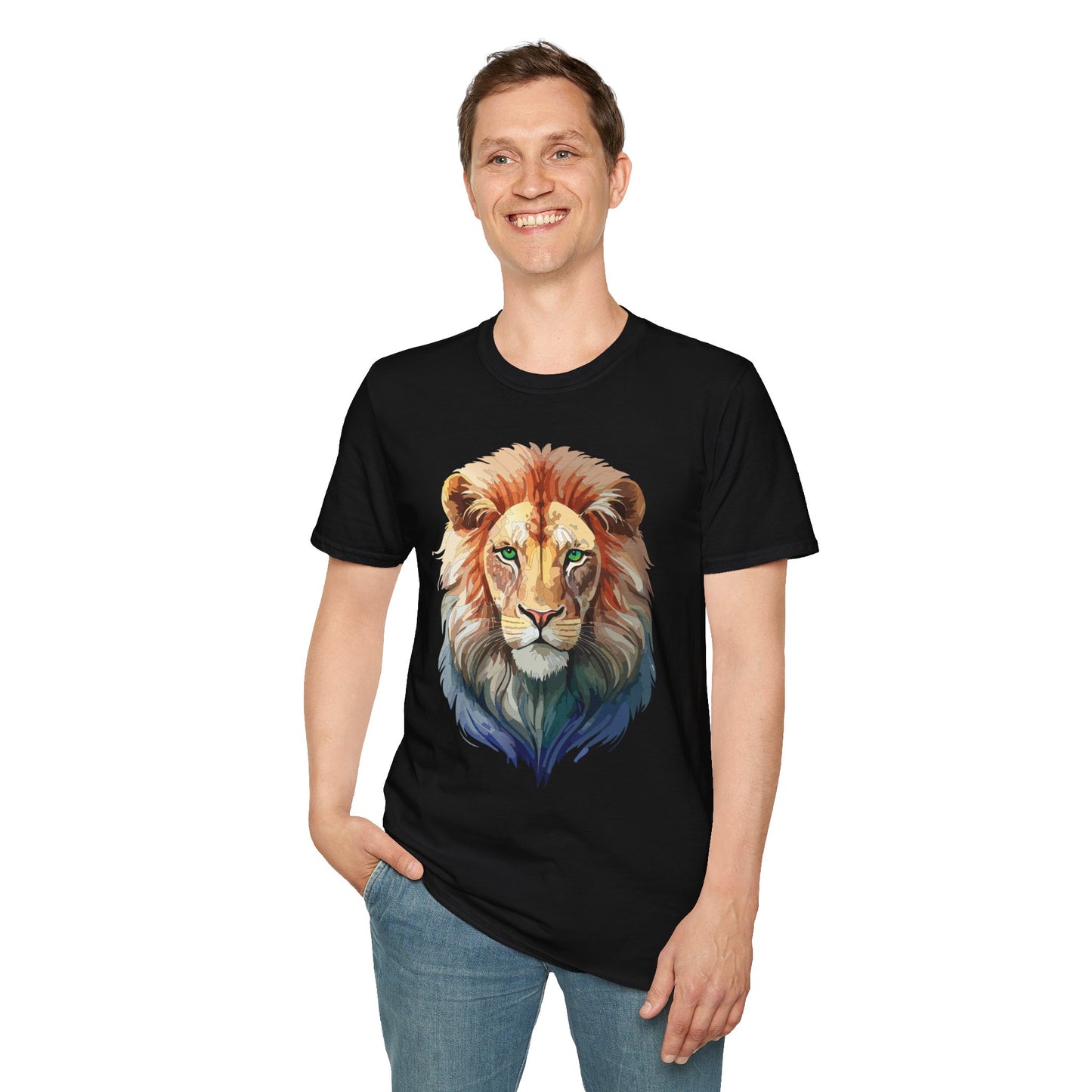 Lion Shirt, Shirt with Lion, Floral Lion Tee, Shirt with Animals
