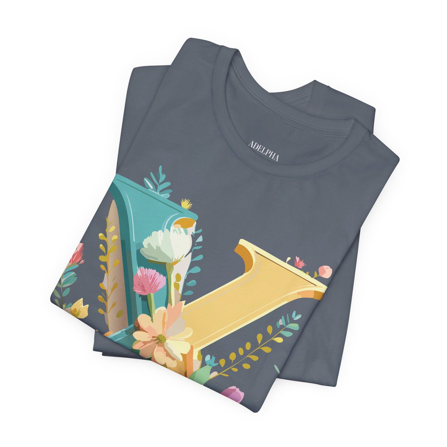 Natural Cotton Tee Shirt - Letters Collection - X Printify