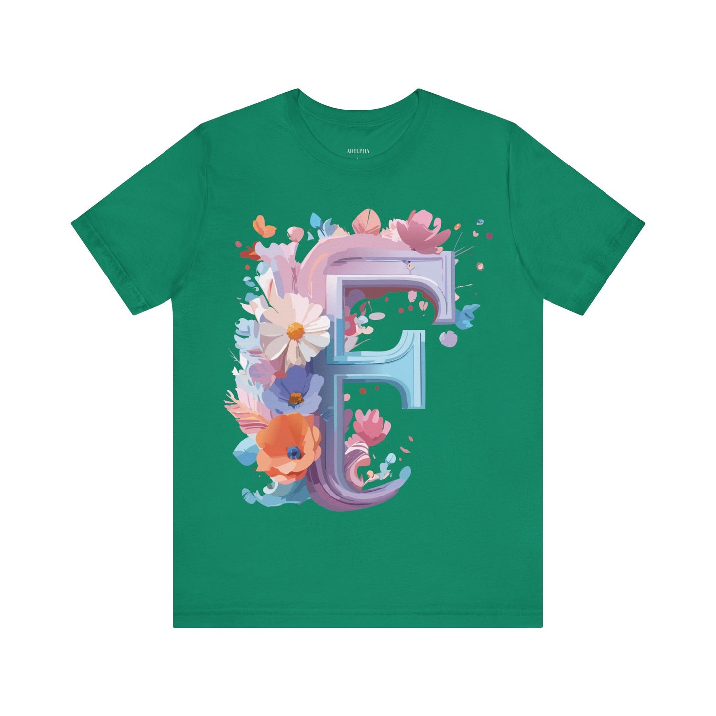 Natural Cotton Tee Shirt - Letters Collection - F Printify