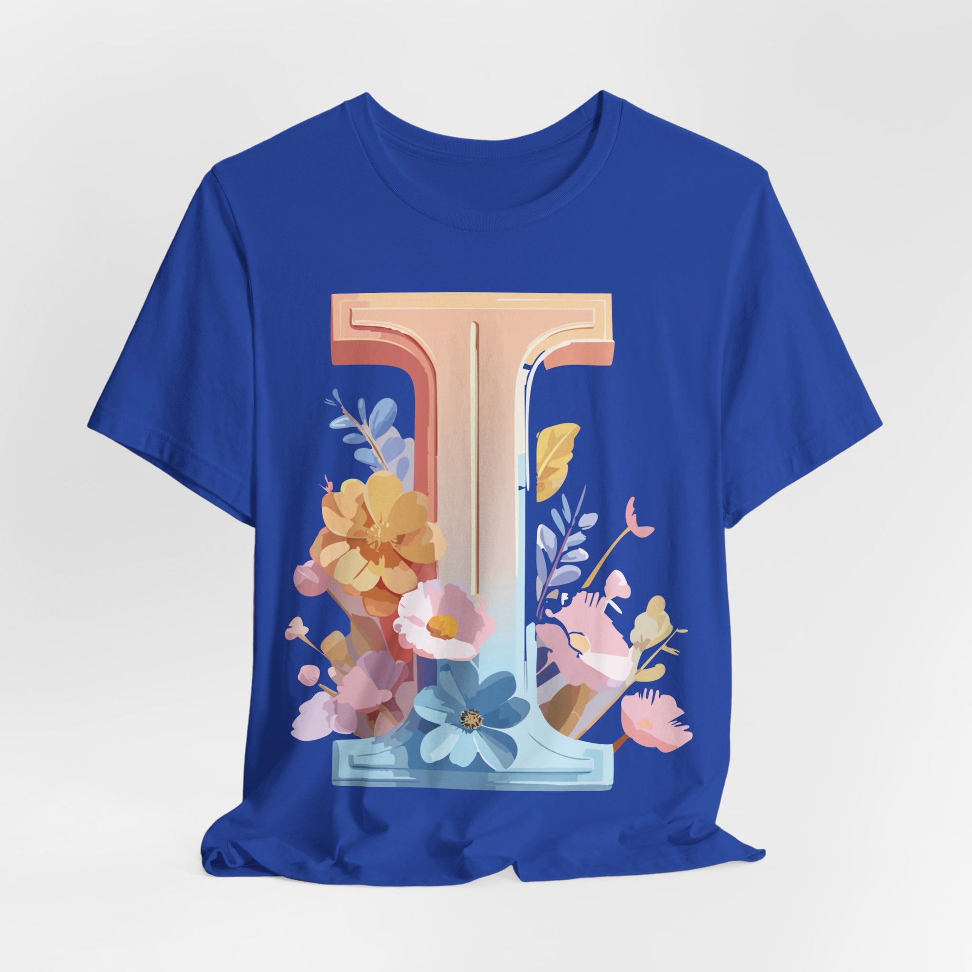 Natural Cotton Tee Shirt - Letters Collection - I Printify