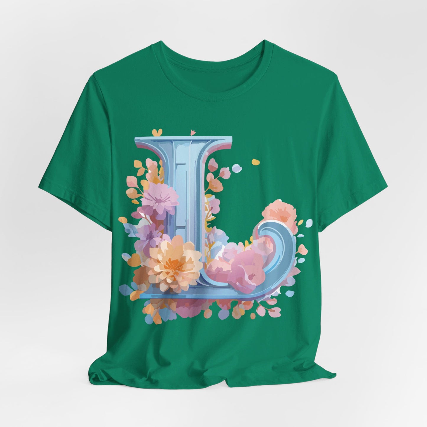 Natural Cotton Tee Shirt - Letters Collection - L Printify