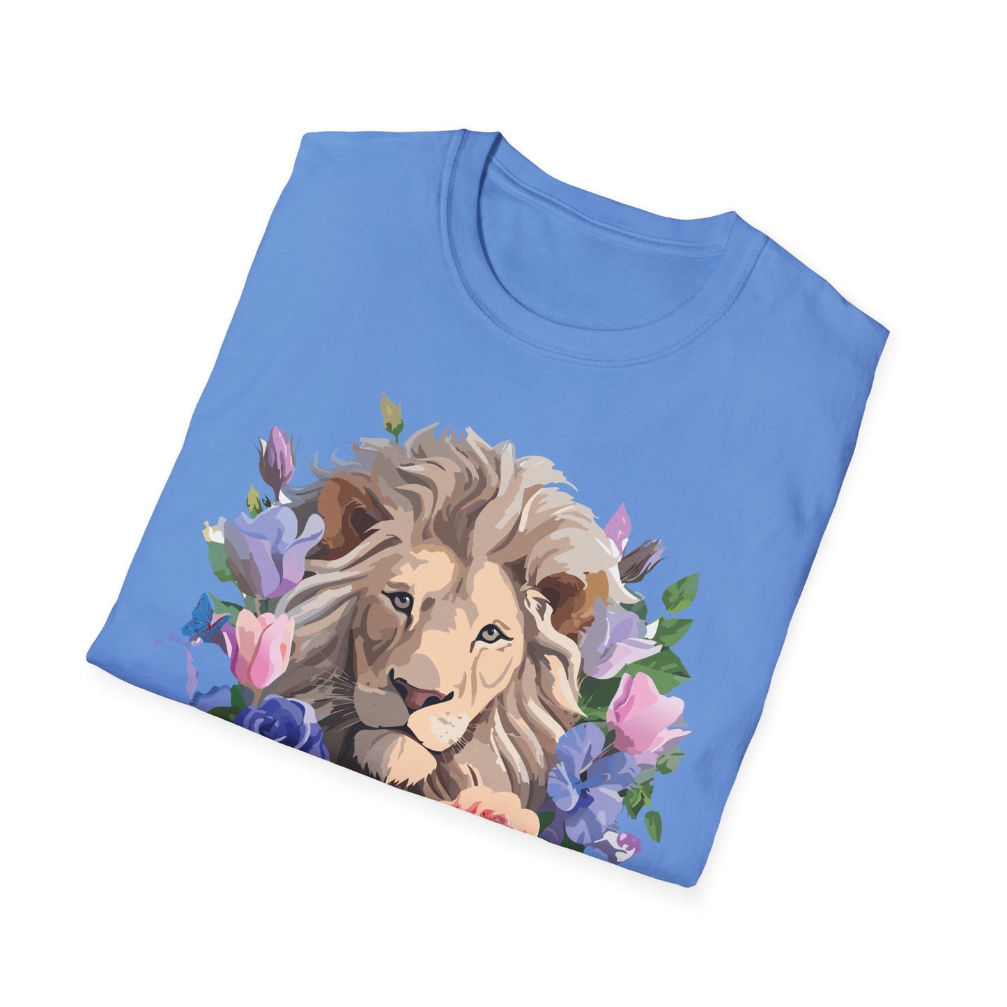 Lion Shirt, Shirt with Lion, Floral Lion Tee, Shirt with Animals