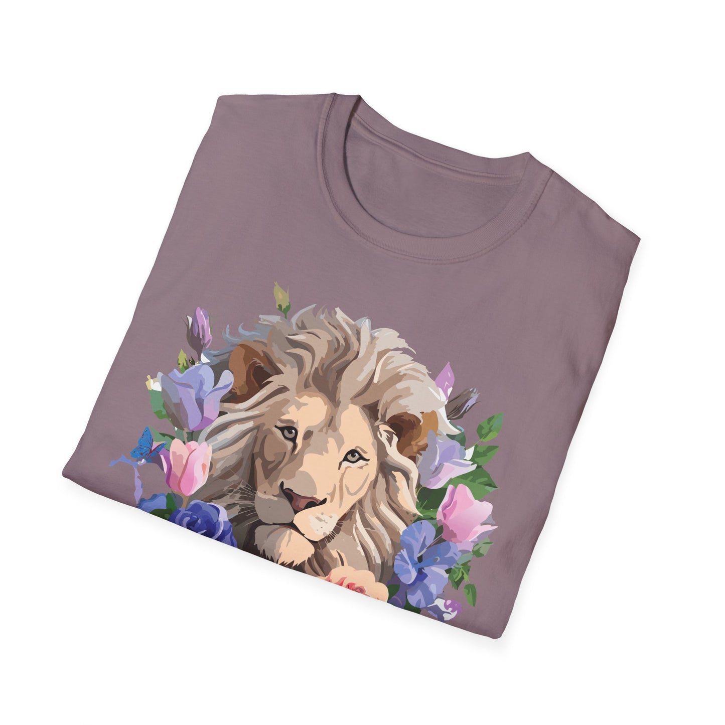 Lion Shirt, Shirt with Lion, Floral Lion Tee, Shirt with Animals