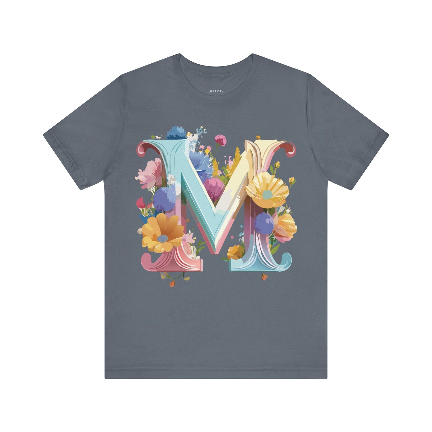 Natural Cotton Tee Shirt - Letters Collection - M Printify