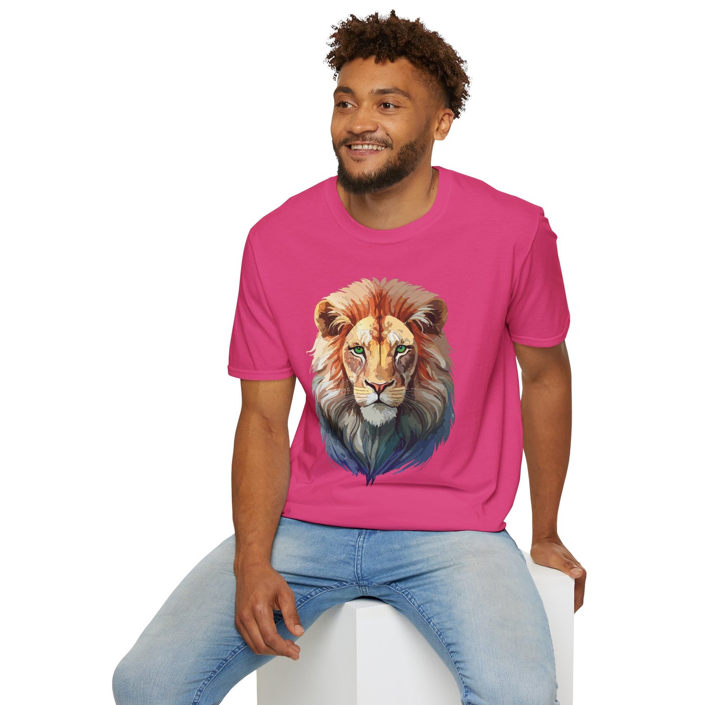 Lion Shirt, Shirt with Lion, Floral Lion Tee, Shirt with Animals