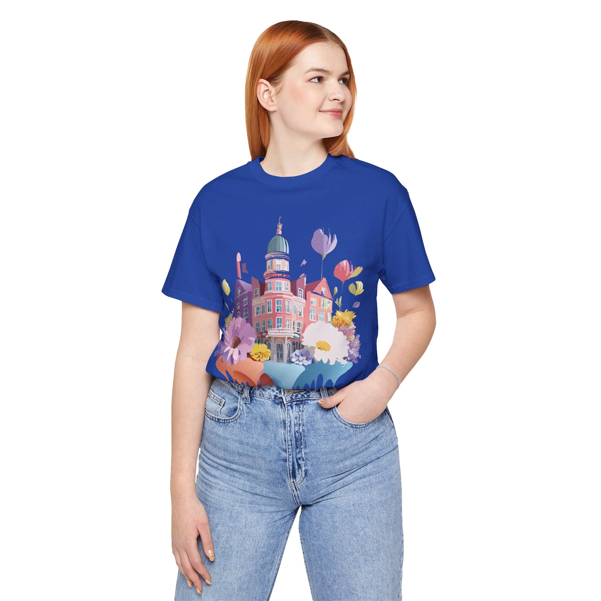 Natural Cotton Tee Shirt - Beautiful Places Collection - Amsterdam Printify