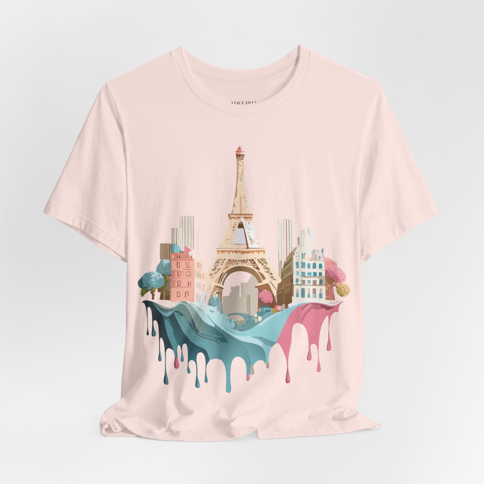 Natural Cotton Tee Shirt - Beautiful Places Collection - Paris Printify