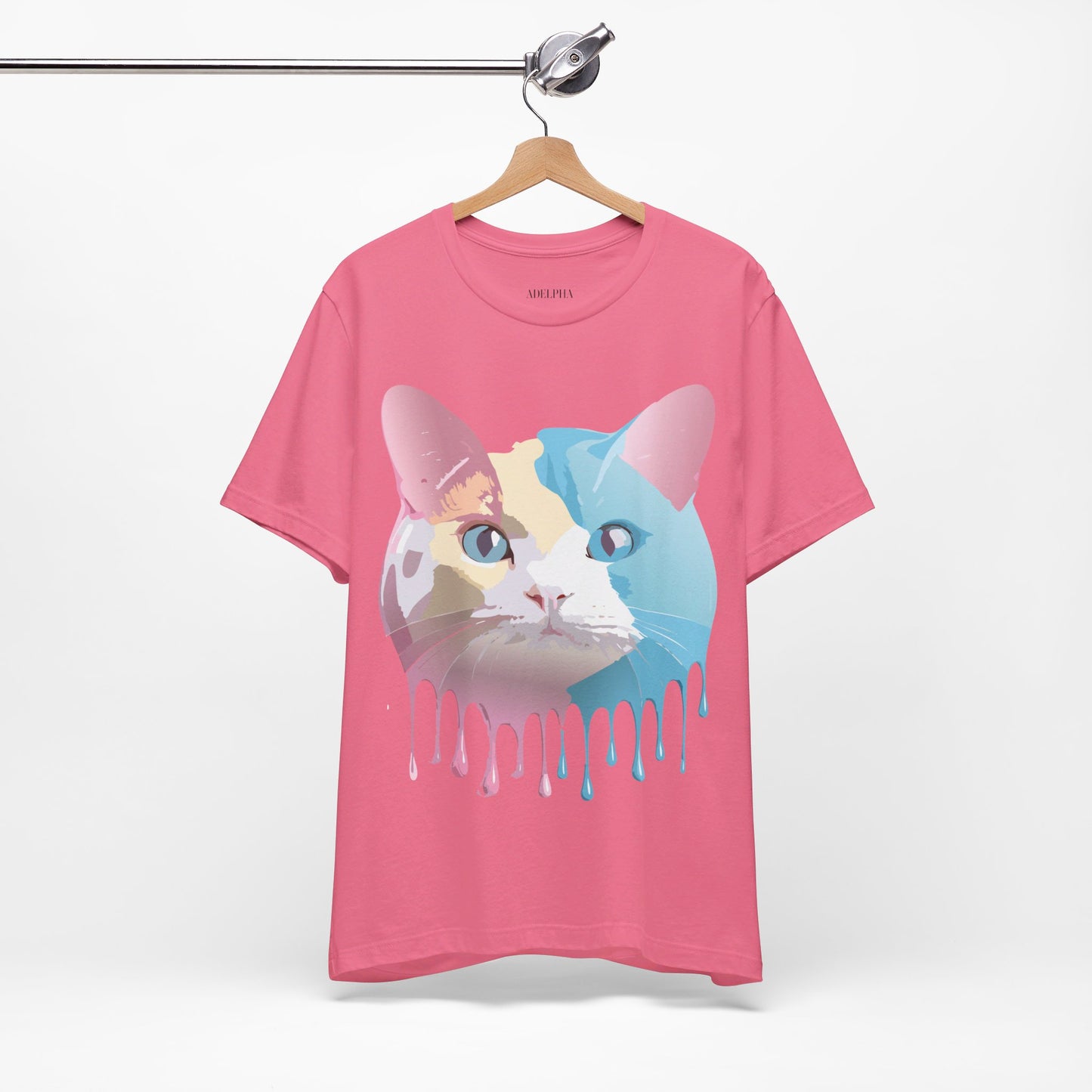 Natural Cotton Tee Shirt with Cat Printify