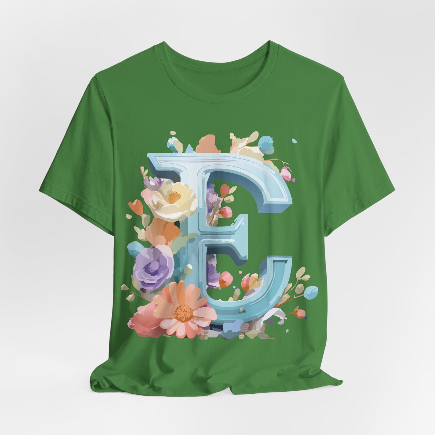 Natural Cotton Tee Shirt - Letters Collection - E Printify