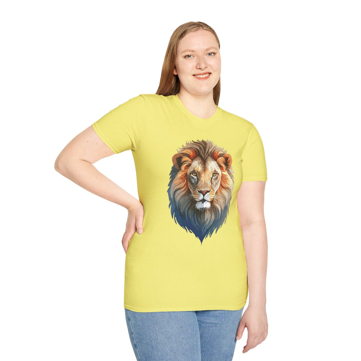 Lion Shirt, Shirt with Lion, Floral Lion Tee, Shirt with Animals