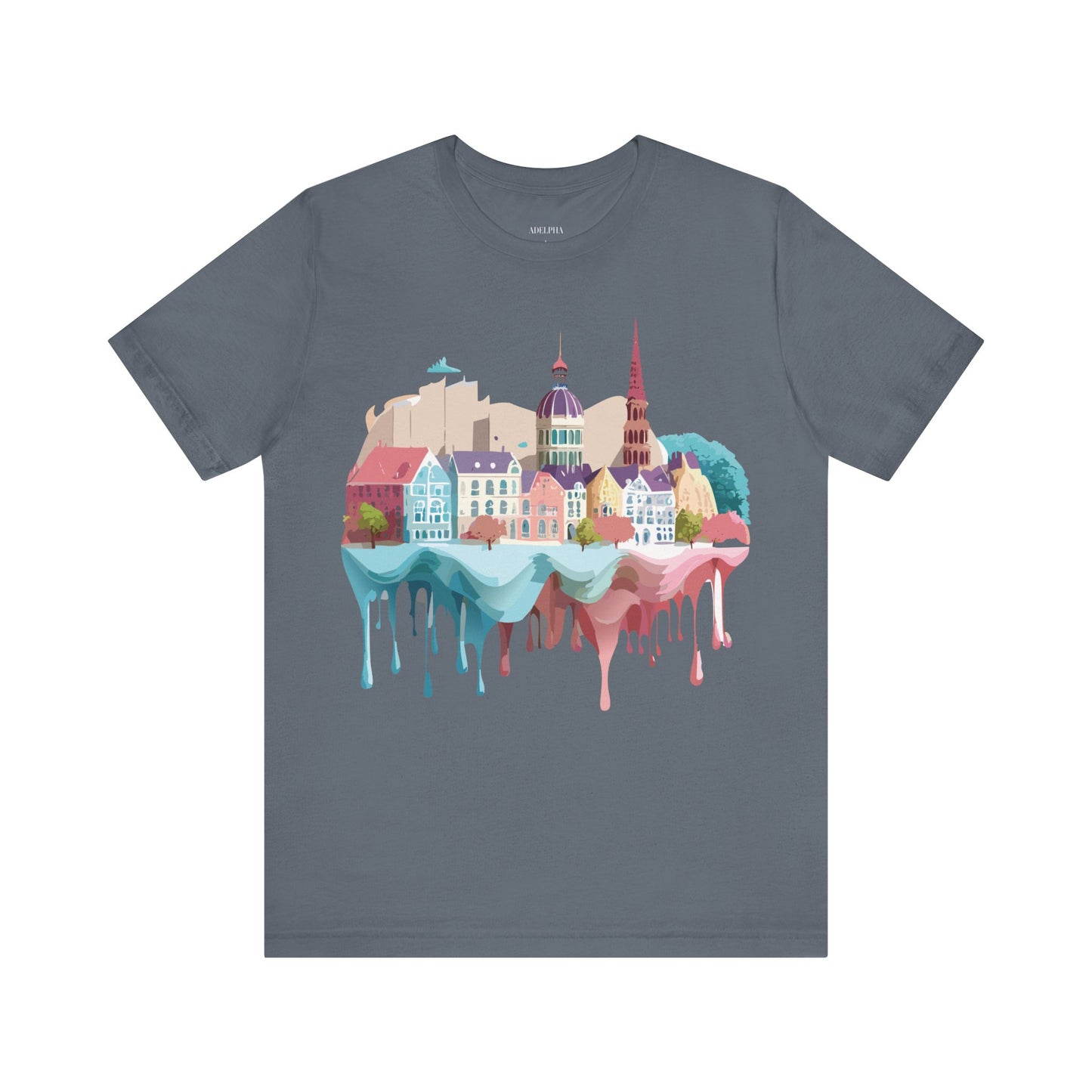 Natural Cotton Tee Shirt - Beautiful Places Collection - Warnemünde and Rostock - Germany Printify