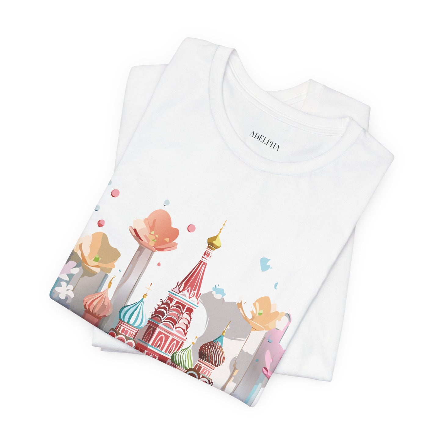 Natural Cotton Tee Shirt - Beautiful Places Collection - Moscow Printify