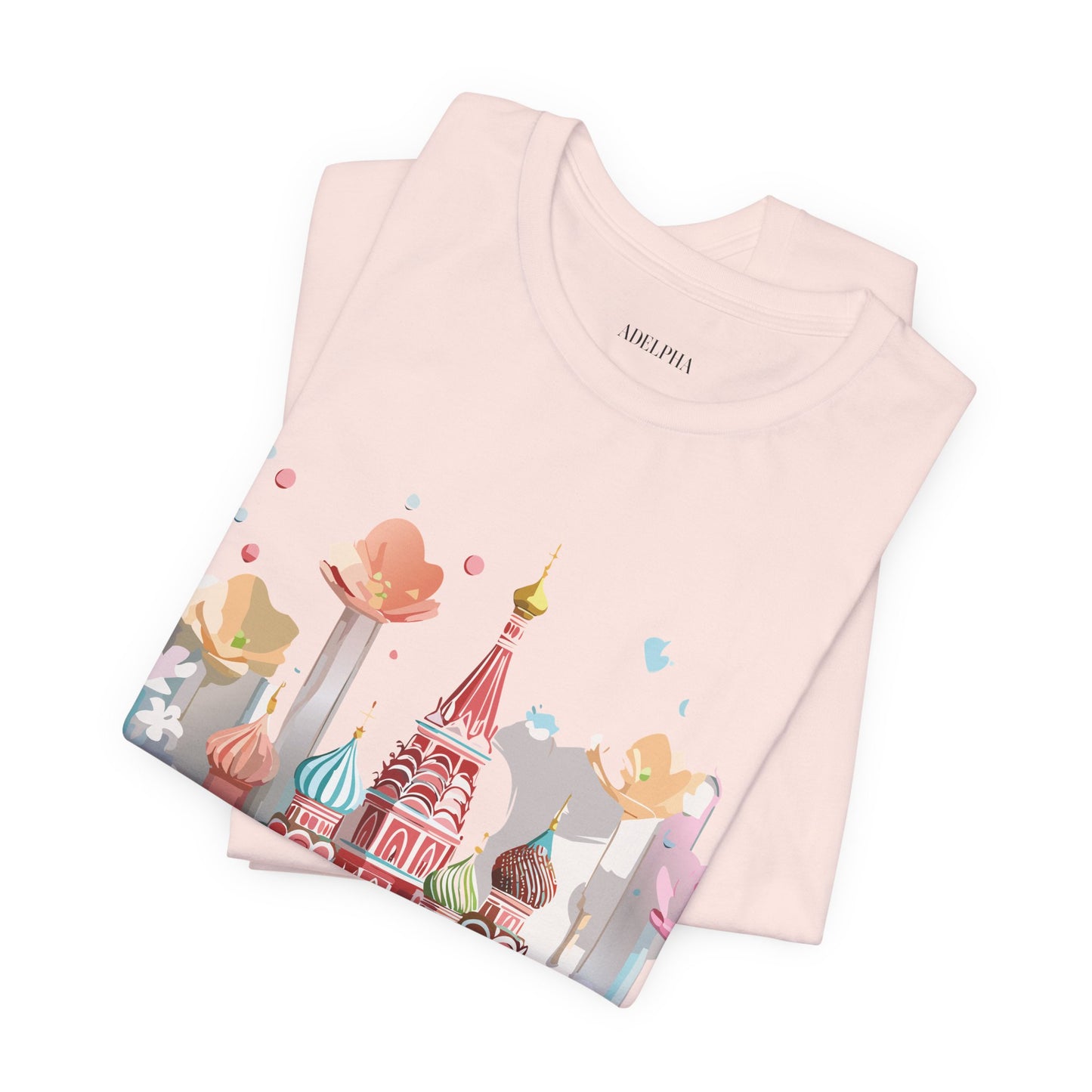 Natural Cotton Tee Shirt - Beautiful Places Collection - Moscow Printify