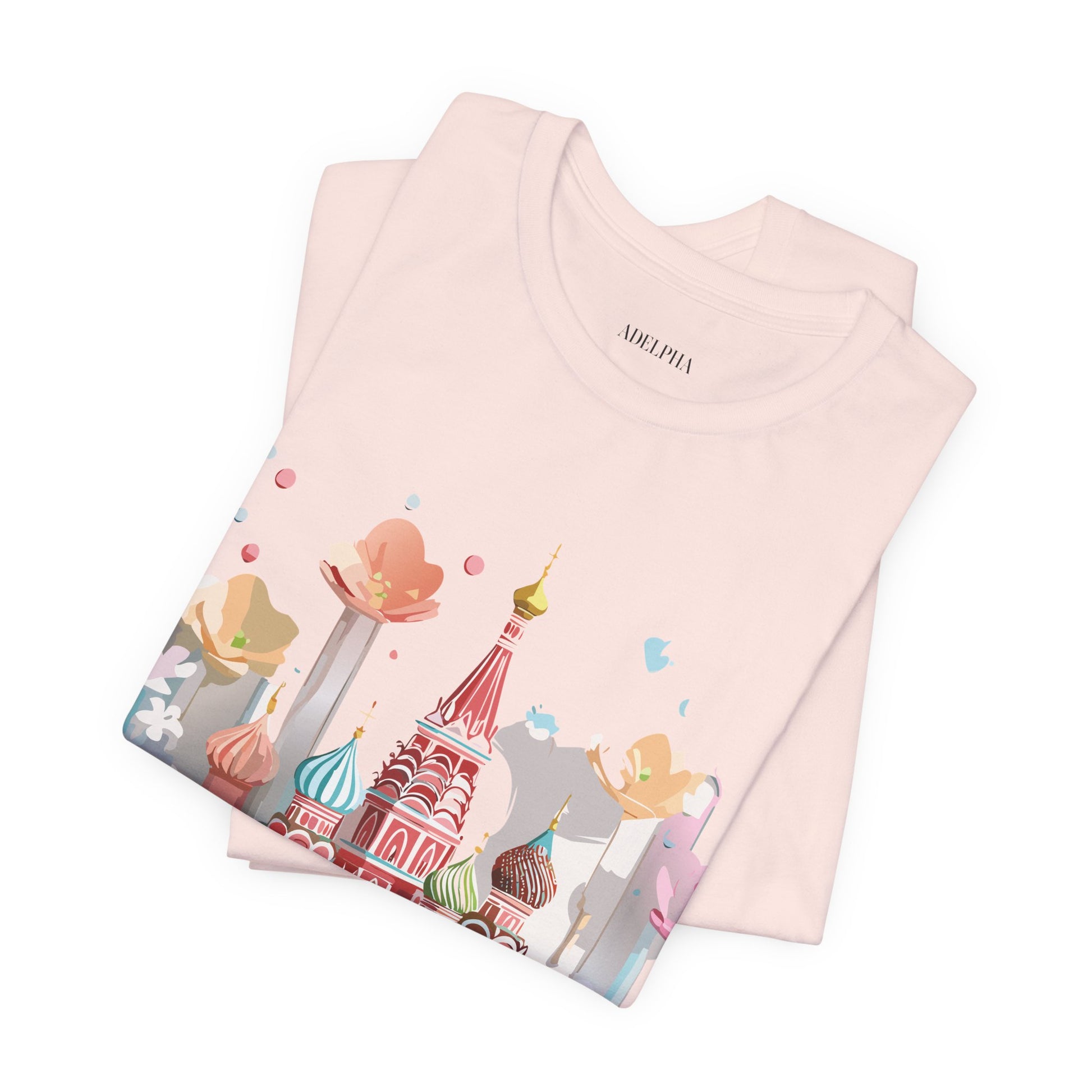Natural Cotton Tee Shirt - Beautiful Places Collection - Moscow Printify