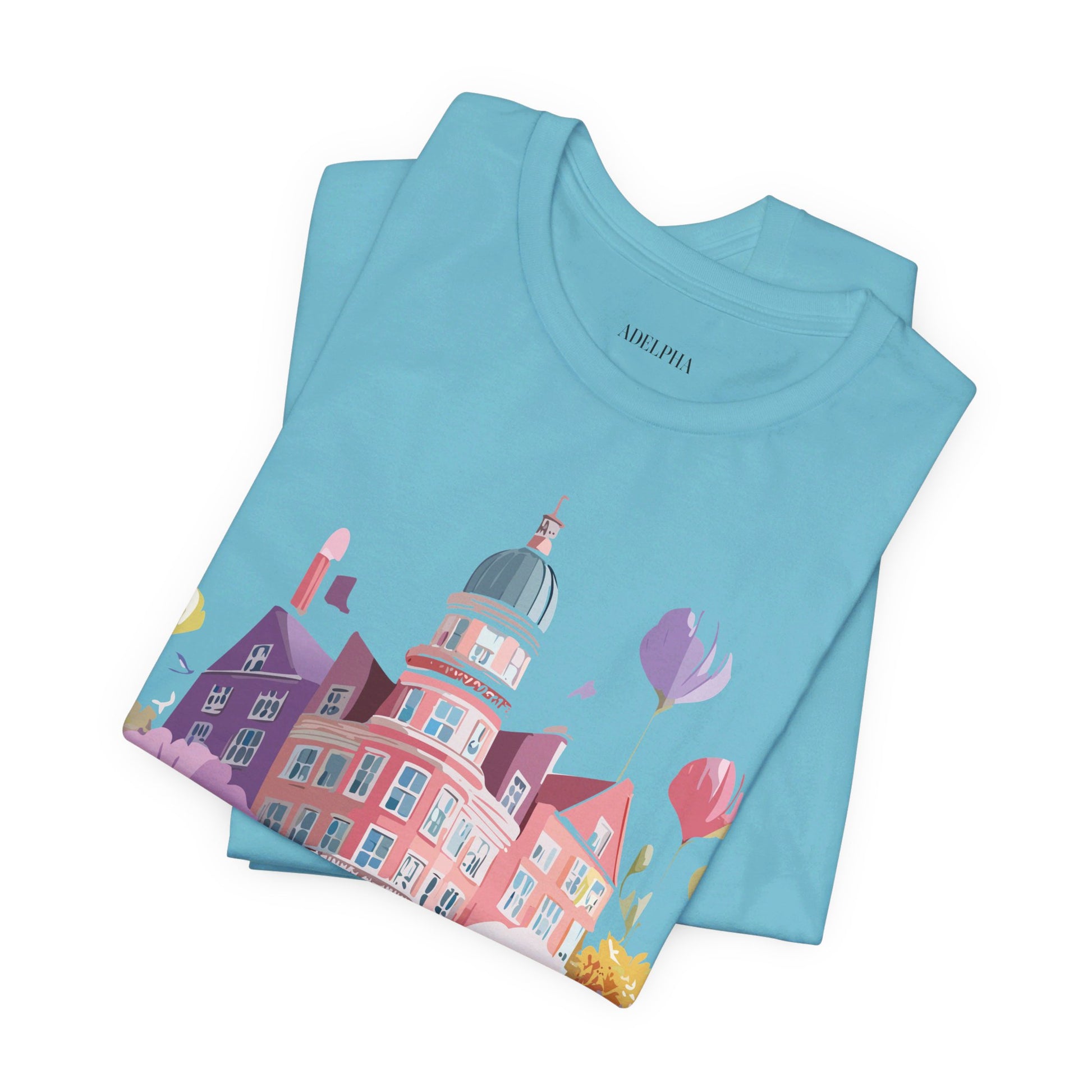 Natural Cotton Tee Shirt - Beautiful Places Collection - Amsterdam Printify
