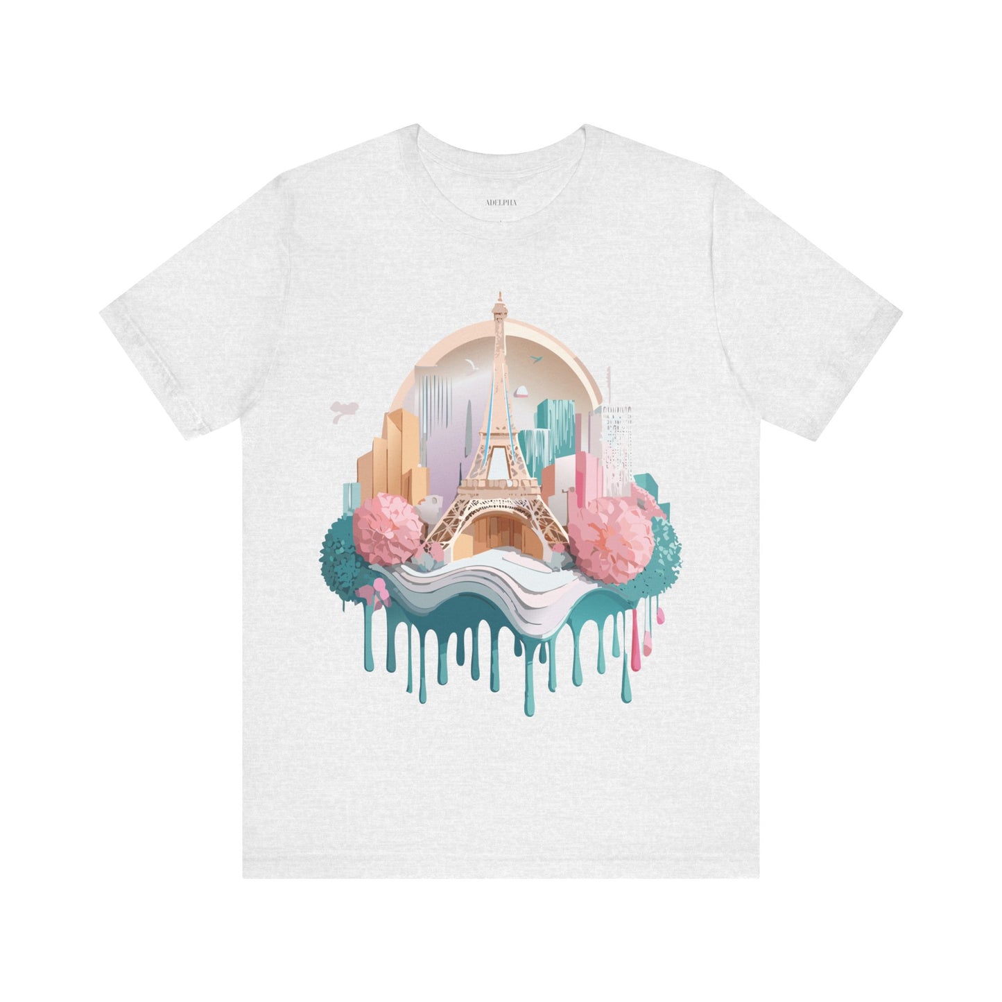 Natural Cotton Tee Shirt - Beautiful Places Collection - Paris Printify