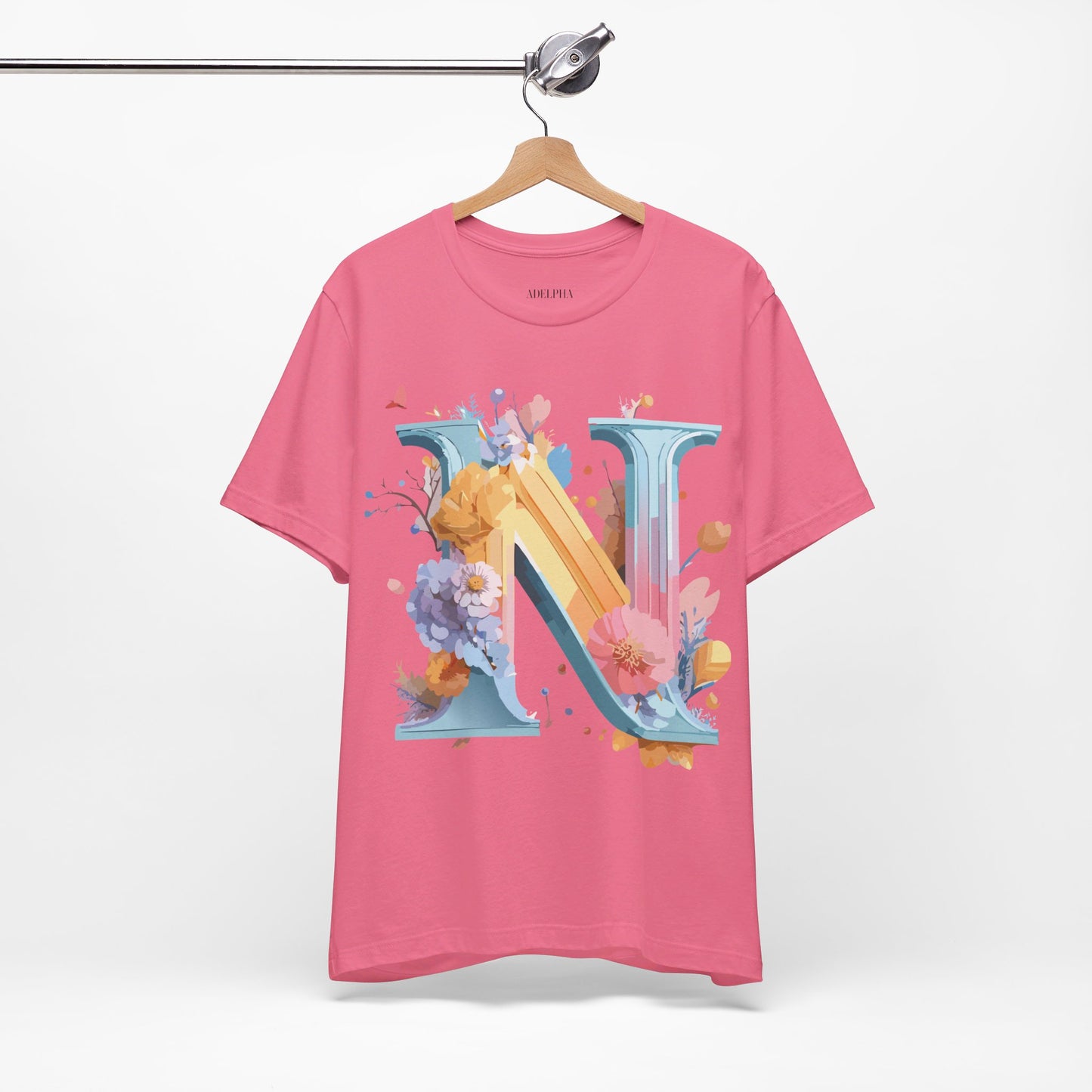 Natural Cotton Tee Shirt - Letters Collection - N Printify
