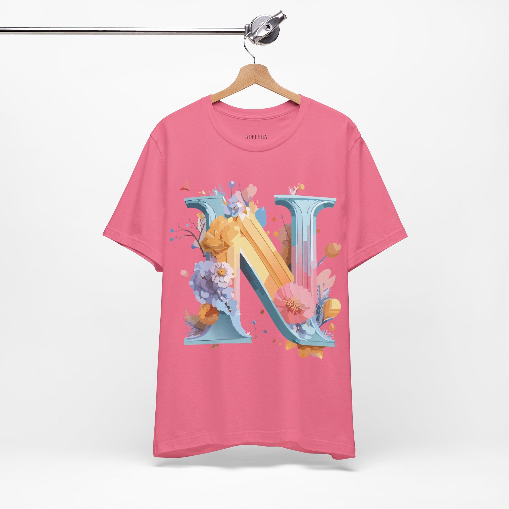 Natural Cotton Tee Shirt - Letters Collection - N Printify