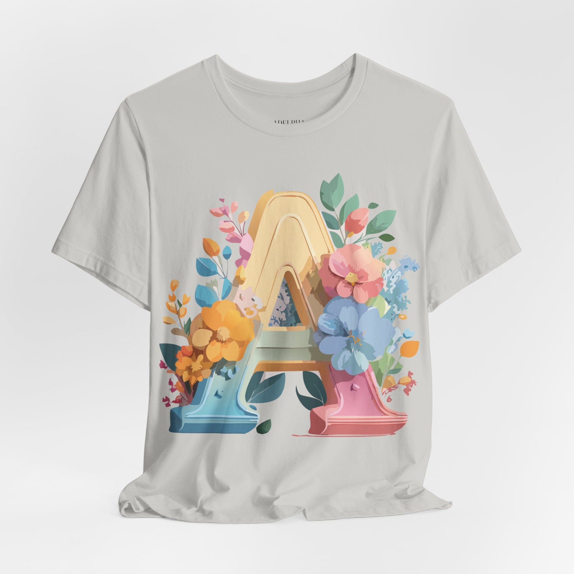 Natural Cotton Tee Shirt - Letters Collection - A Printify
