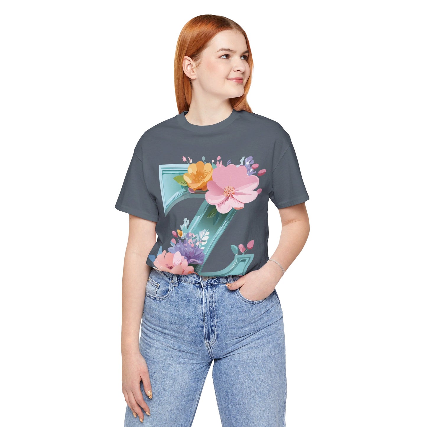 Natural Cotton Tee Shirt - Letters Collection - Z Printify