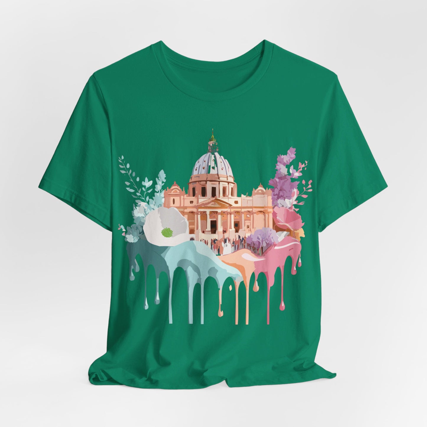 Natural Cotton Tee Shirt - Beautiful Places Collection - Rome Printify