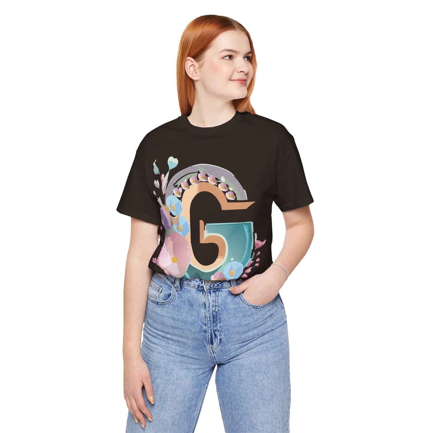 Natural Cotton Tee Shirt - Letters Collection - G Printify